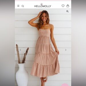 *NWT* Hello Molly Plaid Midi/Maxi Dress